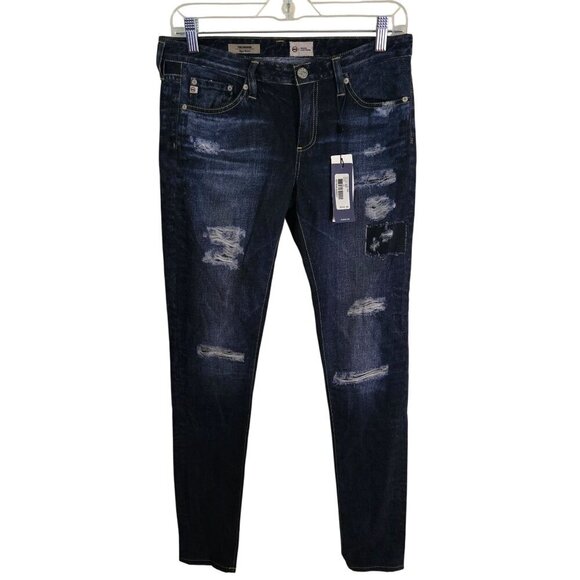 AG Adriano Goldschmied NWT Digital Luxe Denim Legging Jeans In Weber Size 28R - Picture 2 of 9